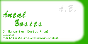 antal bosits business card